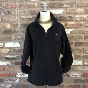 COLUMBIA Women’s Dark Charcoal Gray Fleece Full Zip Jacket XL